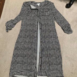 Houndstooth long duster